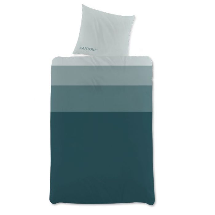 Sengetøj 200x220 cm - Pantone grøn - 100% Bomuldssatin - Dobbelt dynebetræk fra Pantone